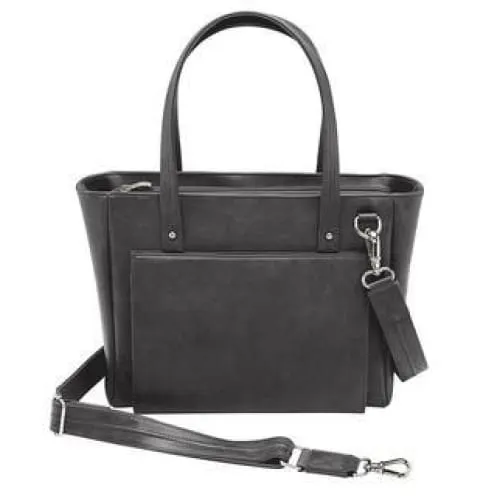 Washable Traditional Leather Tote with Built-In Wallet