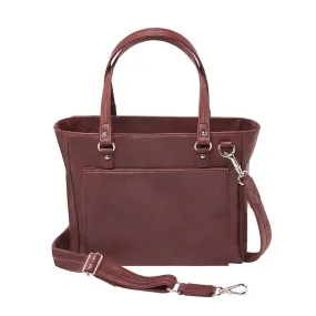 Washable Traditional Leather Tote with Built-In Wallet