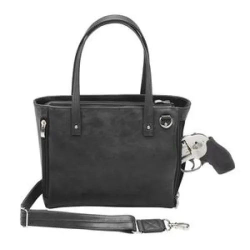 Washable Traditional Leather Tote with Built-In Wallet