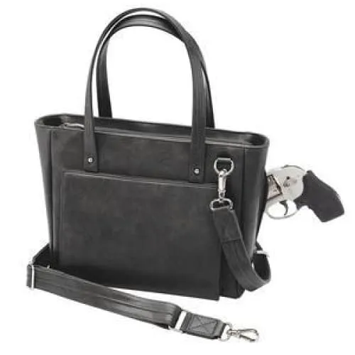 Washable Traditional Leather Tote with Built-In Wallet