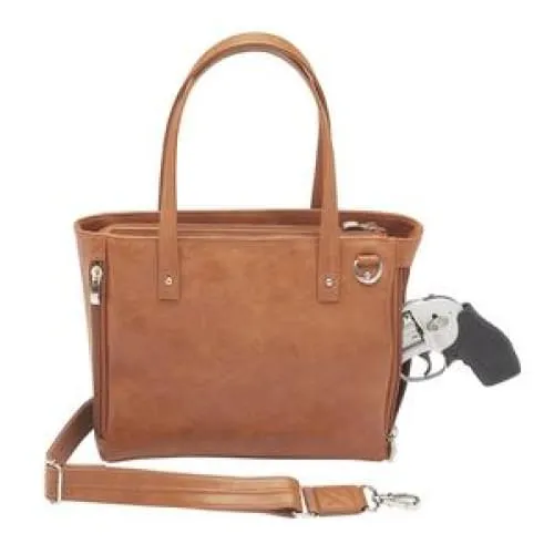 Washable Traditional Leather Tote with Built-In Wallet