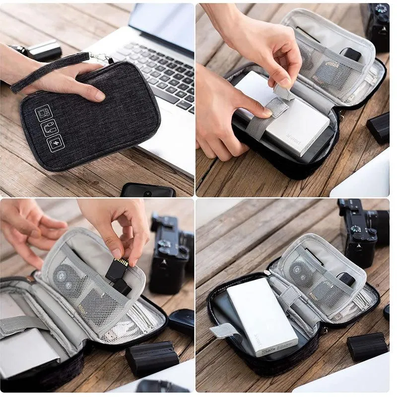 Waterproof Electronics Accessories Organizer Pouch Re-9 Black - Shop Now For Best Deals