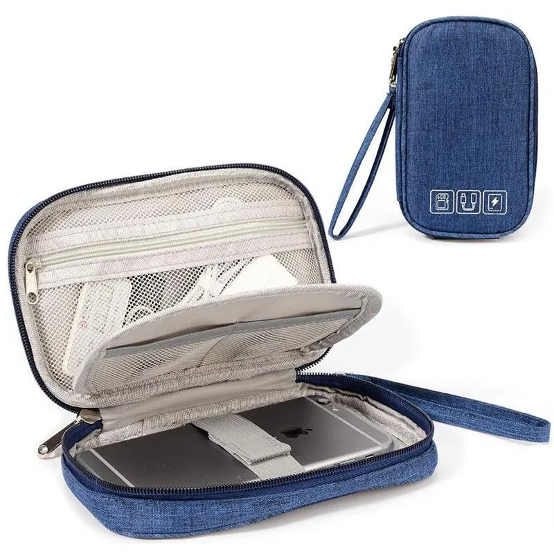 Waterproof Electronics Accessories Organizer Pouch Re-9 Blue - Shop Now For Best Deals