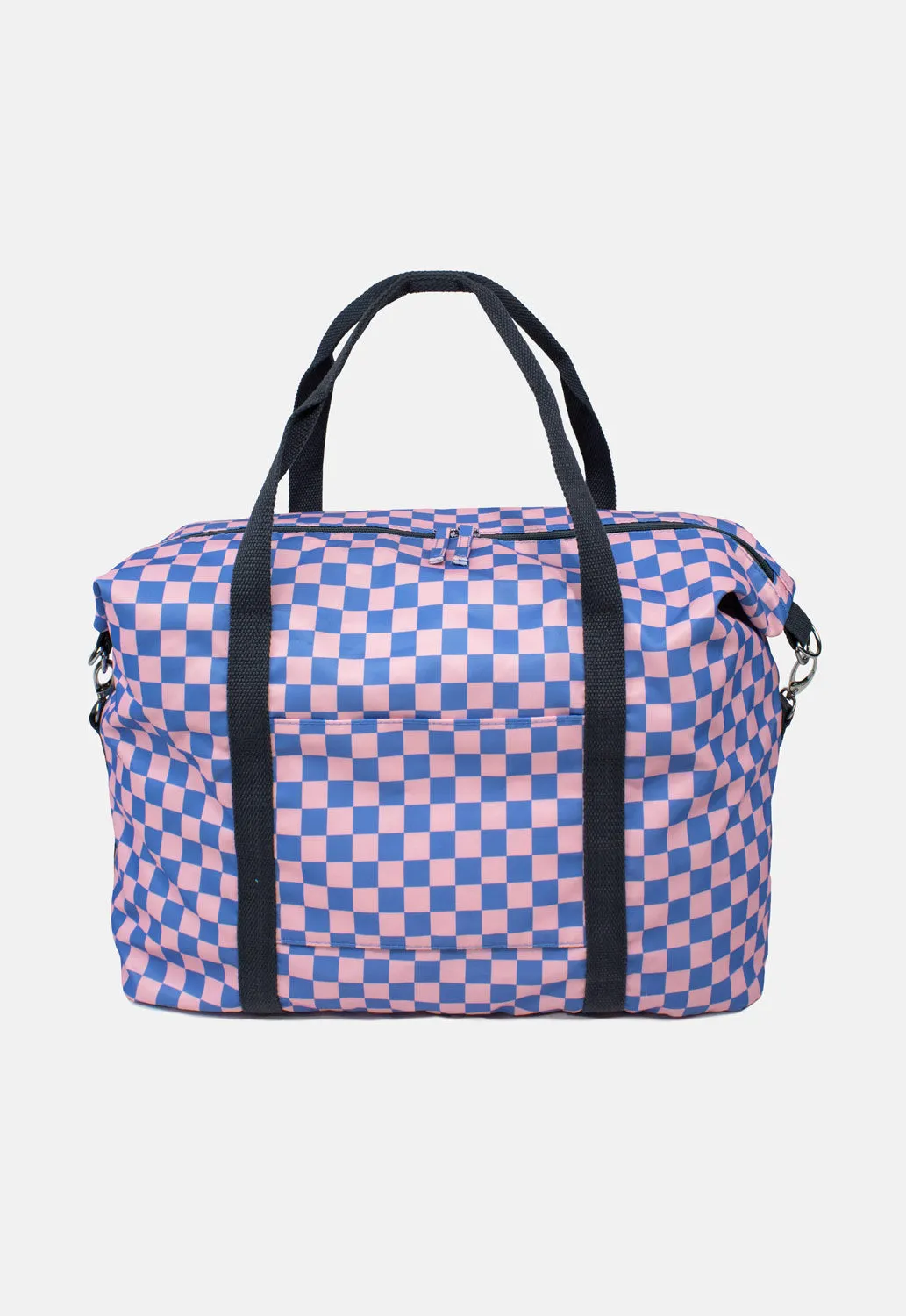 Weekender Bag | Checkerboard Blue & Pink