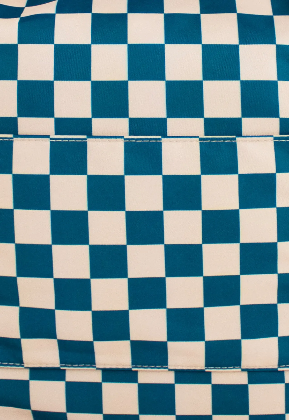 Weekender Bag | Checkerboard Teal & Beige