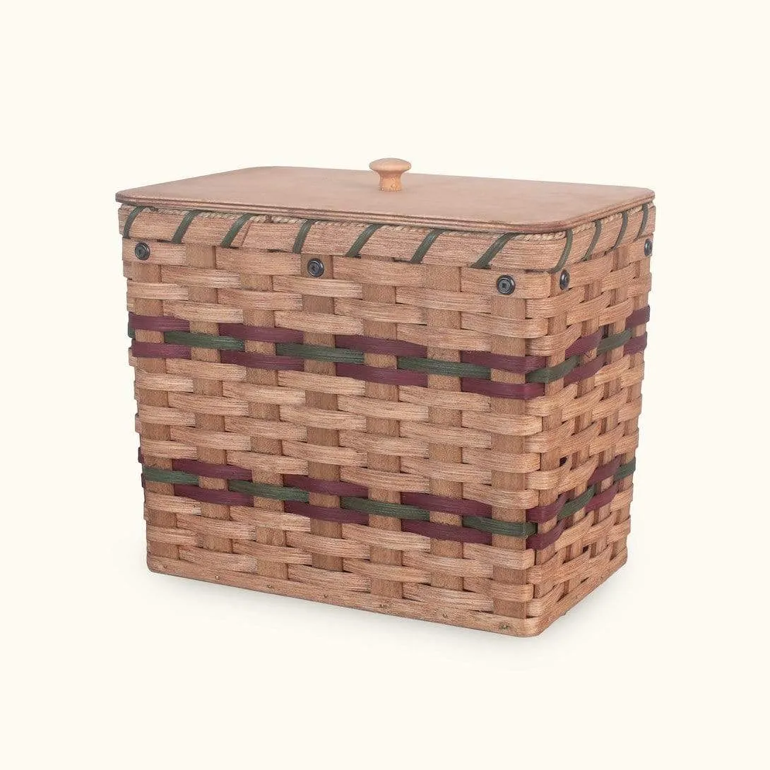 Wicker File Basket | Decorative Hanging File Storage Box