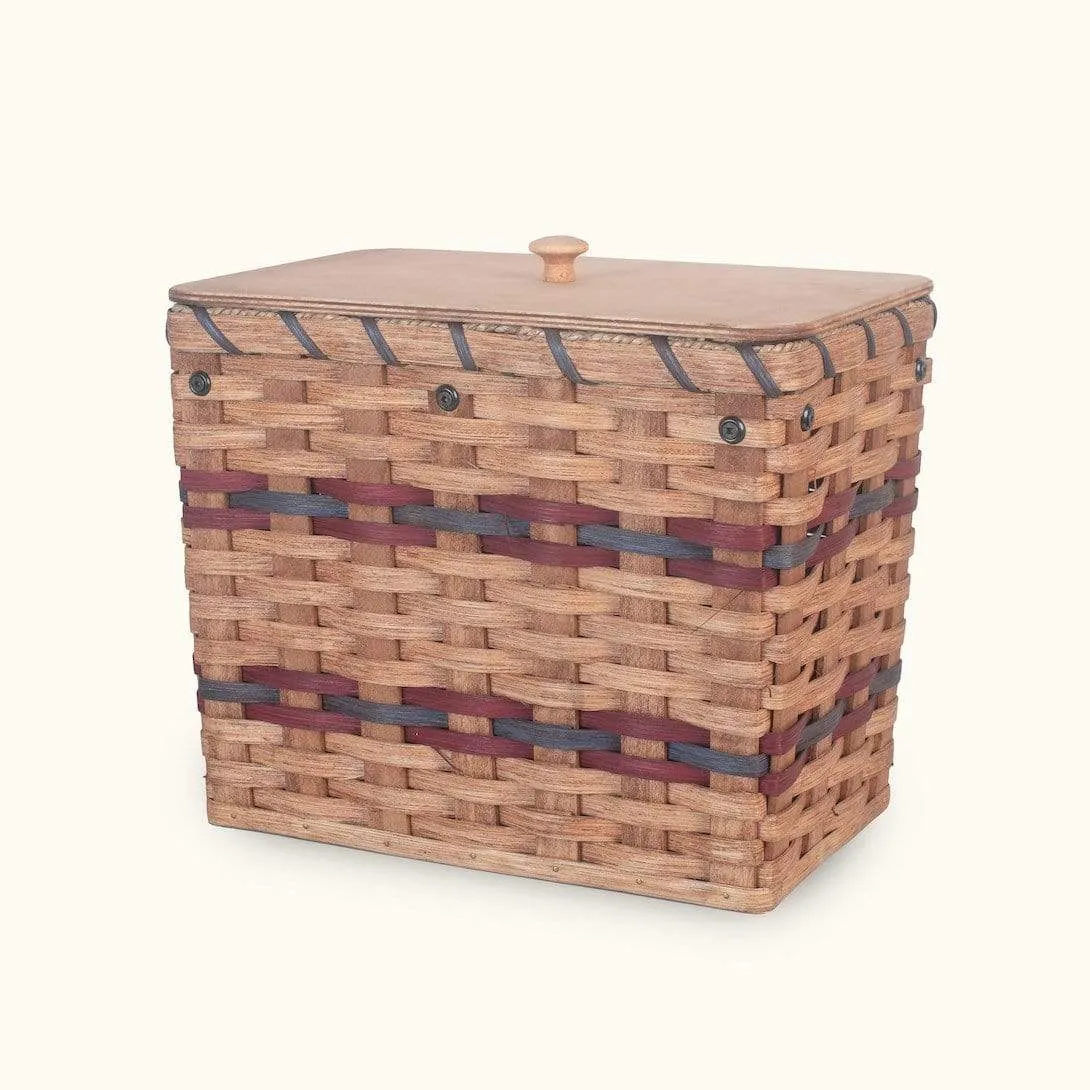 Wicker File Basket | Decorative Hanging File Storage Box