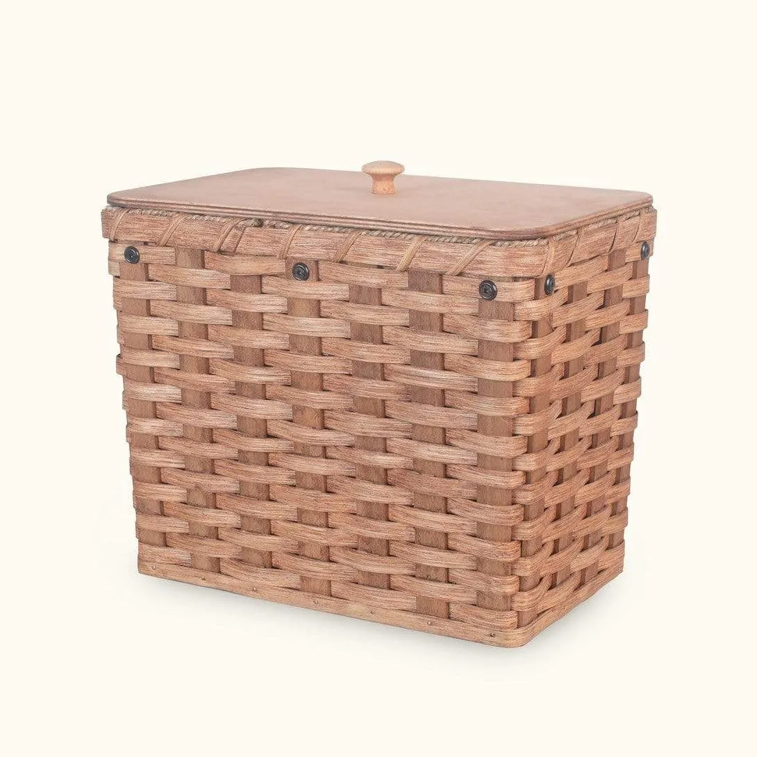 Wicker File Basket | Decorative Hanging File Storage Box