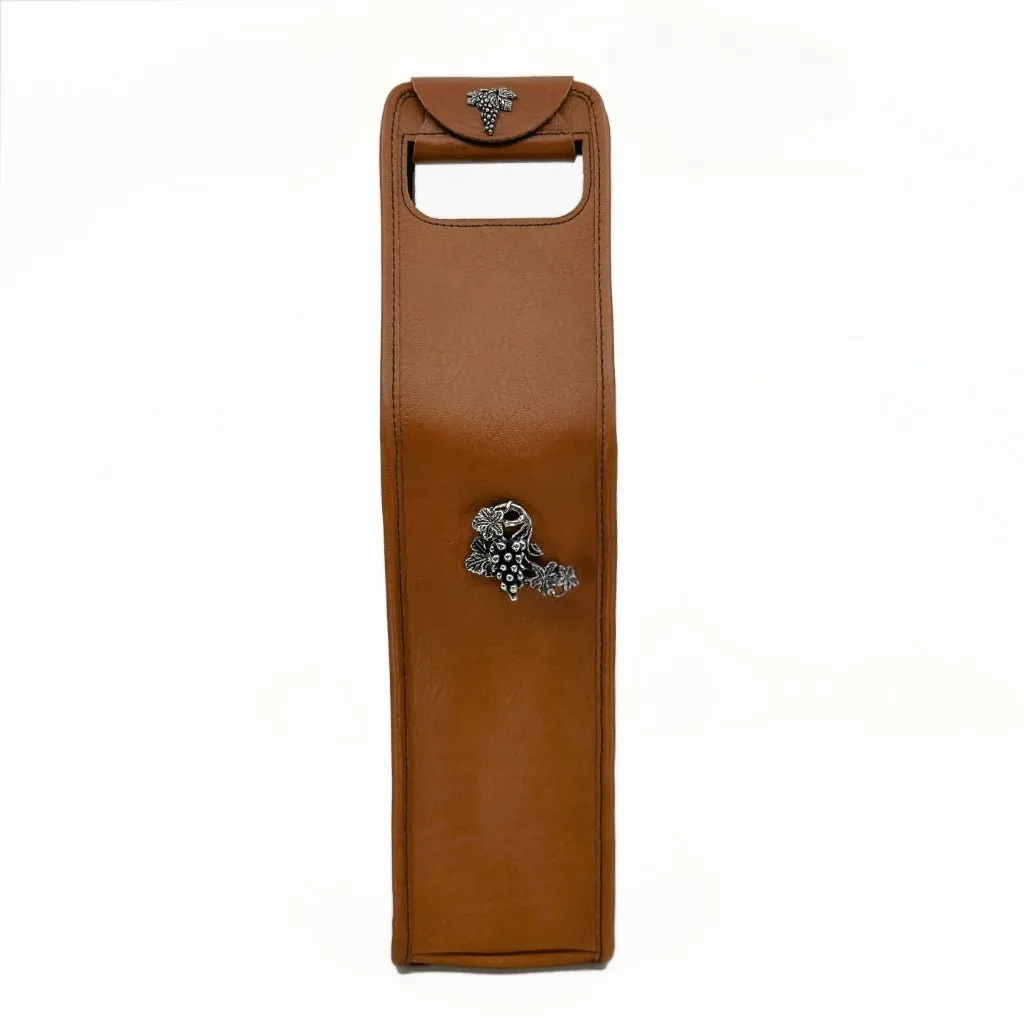 Wine Bottle Bag, Grape Medallion